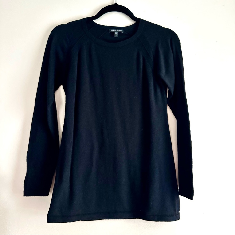 Eileen Fisher • Superfine Merino Crew Neck Top in‎ Regenerative Wool